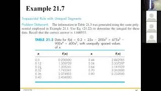 Lecture 2021 04 05 Newton Cotes Integration formulas Part 3