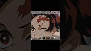 Tanjiro pixel art in Minecraft 🎮 Demon Slayer 🌸 KNY #shorts#demonslayer#kny#edit