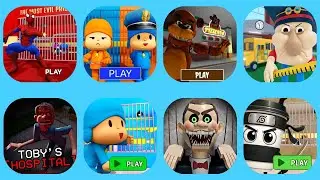 Roblox, SPIDERMAN'S PRISON RUN, POCOYO PRISONER VS POLICE PRISON RUN!, FREDDY'S PIZZERIA RUN!