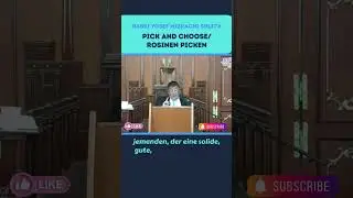 Pick and Choose - Rosinen picken #rabbimizrachi #torah  #rabbiyosefmizrachi