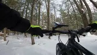 Laying Down New Tracks / Winter Fat Biking #outdoorfun #fatbiking #trailriding #winterfun #newsnow