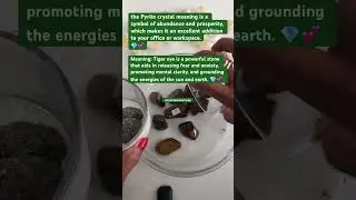 ASMR Crystal Combination #tigereye #pyrite #asmr #asmrsounds #shorts #satisfying #fyp #crystals #fy