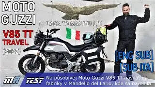 Na pôsobivej Moto Guzzi V85 TT naspäť do fabriky, kde sa narodila - motoride.sk [ENG SUB] [SUB ITA]