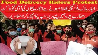 Cheetay Food Delivery Bike Riders Protests for Salary