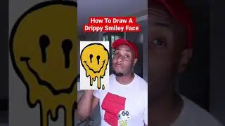 How To Draw Drippy Smiley Face #shorts #art #drawing