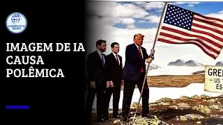 Trump posta montagem de IA com bandeira dos EUA na Groenlândia