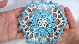 Crochet Gorgeous Motif/How to Join Lacy Motifs Together/Step by Step Crochet Video Tutorial
