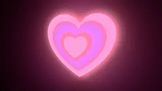Stacked Love Heart Shapes Glowing Neon Pink Illuminating Dark Room 4K VJ Loop Motion Background