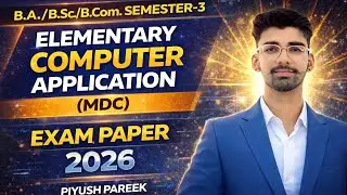 ELEMENTARY COMPUTER APPLICATION [MDC] B.A./B.Sc./B.Com. 3rd SEMESTER IMPORTANT QUESTION 2026 #pdusu 