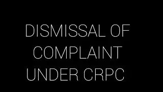 complaint dismiss for non appearance #247crpc