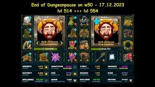 Shakes & Fidget - DPA - End of Dungeonpause on w50 - from lvl 514 to lvl 554