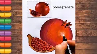 We are painting a pomegranate. 🤩🤩⬆️