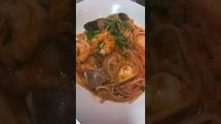 seafood pasta tomato or butter  herb sauce