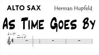 As Time Goes By Alto Sax Sheet Music Backing Track Play Along Partitura