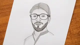 How to draw a boy with cap easy | Boy glasses drawing | A Handsome Boy Drawing 