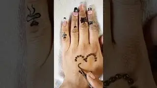 G ❤️ M Couple Letter Mehndi Design | Simple Name Mehndi #Shorts    #CoupleLetter #NameMehndi