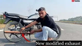Splendor new modified exhaust 🔥|| first time in splendor ❤️| Heavy sound @ankushlohia556 