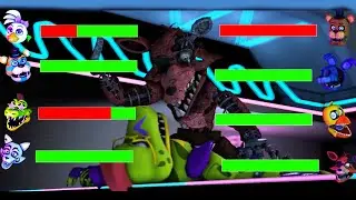 [SFM FNAF] Top 10 FNAF vs Fight Animations with HEALTHBARS