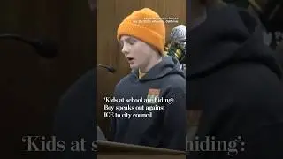 &lsquo;Kids at school are hiding&rsquo;: Boy speaks out against ICE to city council