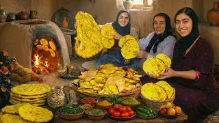 Ancient Iranian Village Bread | Traditional Rustic Clay Oven Baking