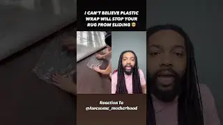 I can&rsquo;t believe plastic wrap will stop your rug from sliding 🤯 #youtubeshorts #shorts
