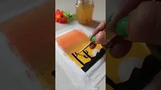 sunset desert painting🌵💓 #shorts #painting #artistnitu #artwork #shortvideo #love