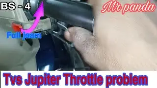 Tvs Jupiter Throttle tight problem slove/ throttle wire &acc cable ok