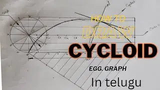 A circle of 50 mm diameter rolls along a straight line without slipping | how to draw cycloid telugu