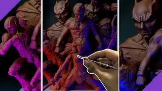 Justice League Poster | Clay Sculpting Time-lapse