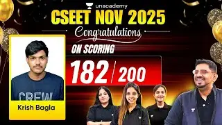 CSEET Nov 2025 Result | CSEET Topper Krish Bagla | 182/200 Marks | Unacademy