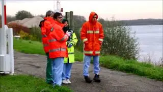Reddingsactie in Schelde te Temse