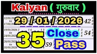 KALYAN MATKA 29/01/2026 FULL CALCULATION BY SATTA TRICK TODAY