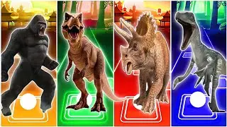 World King Kong🆚The Tyrannosaurus🆚The Triceratops🆚The Tyranosaurus🎶Coffin Dance SongTiles HopEDM Rus