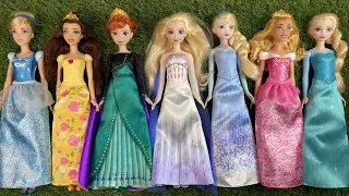 Unboxing Mattel Disney Princess Playset | Frozen Elsa, Anna, Belle, Ariel, Cinderella Dolls | ASMR 