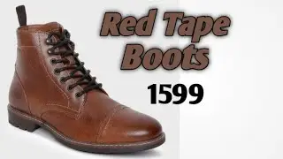 Red tape ankle length brown boot for men unboxing and review video