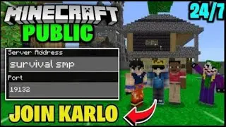 Minecraft Public Smp Live | 24/7 Public Server | Java + Pe | #minecraftlive #minecraft