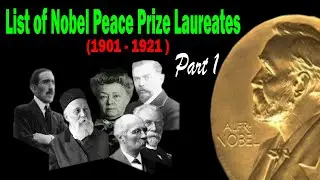 List of Nobel Peace Prize Laureates  (1901-2022) Part 1 || Comparison