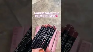 LAWLESS FORGET THE FILLER LIP LINERS❤️🤩 #lawless #lips #lipliner #swatches #shorts #short #trending