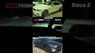 Stock M4 vs Stock 5.0 10 Speed 🔥#ford #mustang #mustanggt #10speedmustang #bmw #bmwm4 #racing