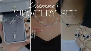 ✨Elegant Diamond Necklace & Earrings Set | Luxury Jewelry Designs #trending #like #jewellery 