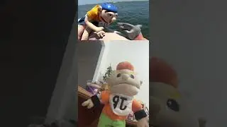 Junior reacts Jeffy say goodbye to Shark #sml #pupppuppy #funny #comedy #smljunior