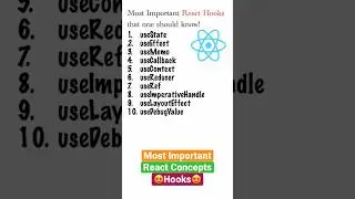 (Q-35) Most important React concepts for interviews #react #hooks #interview #most #important