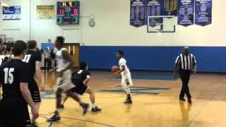 Parker Dortch scores to end first quarter for Northern Burlington.