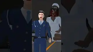 The police pass by in front of the scary ghost #sakuraschoolsimulator