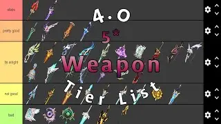 4.0 5* Weapon Tier List