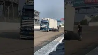 SCANIA 143 V8 COMBI GOING FULL POWER ON RACECIRCUIT🏁 #shorts #scania #v8 #race #circuit #trending