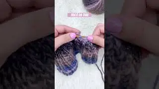 Ponto de tric&ocirc; lindo e f&aacute;cil! 🧶 vem aprender! #trico