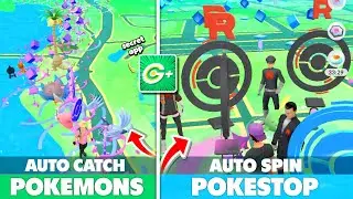 Easily Auto catch pokemons or Auto spin pokestops throw this 