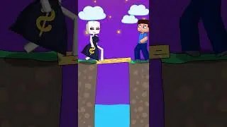 Minecraft animation: Steve was robbed money by Skeleton #shorts #minecraft