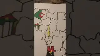 Drawing Cameroon in my Africa map 🇨🇲